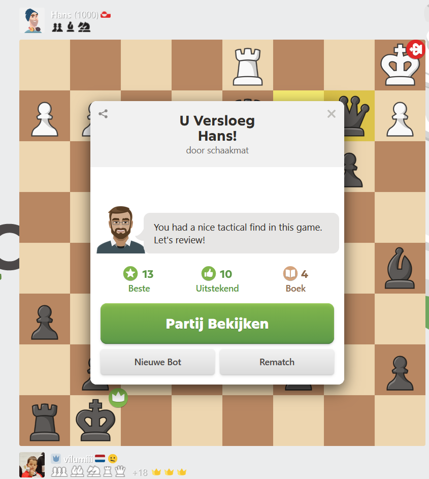 Versla een bot van 1000 rated in schaken foto 1